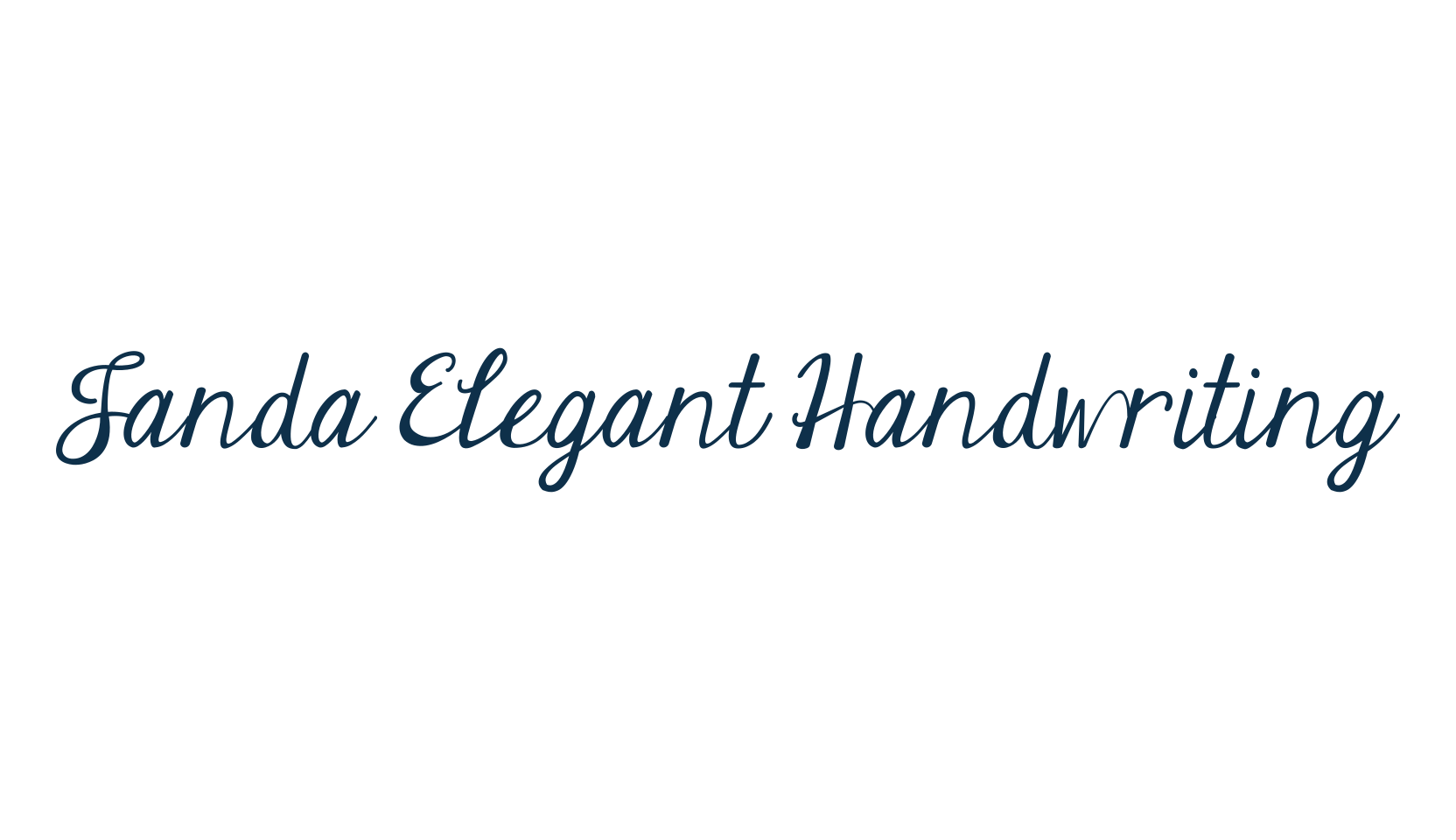 Janda Elegant Handwriting, fancy various decorative script calligraphy font preview