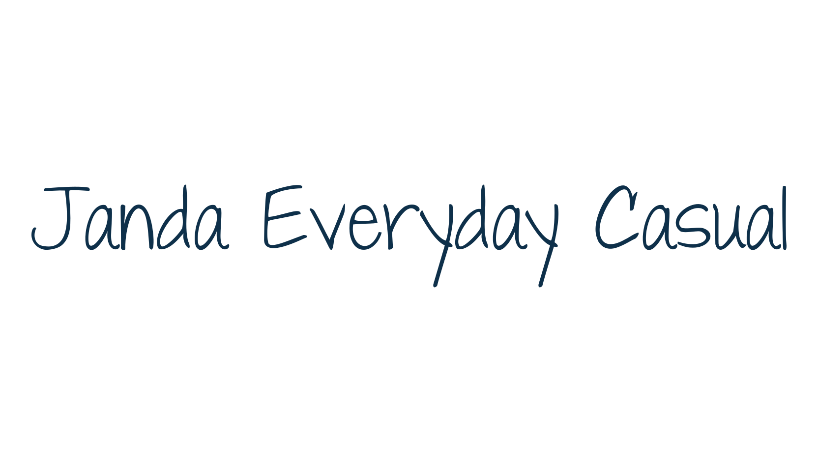Janda Everyday Casual, script handwritten fancy decorative calligraphy font preview