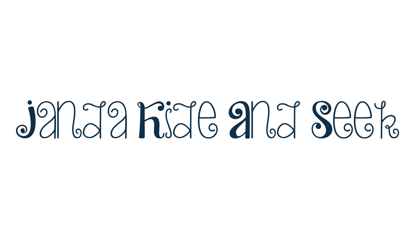 Janda Hide And Seek, fancy curly decorative font preview