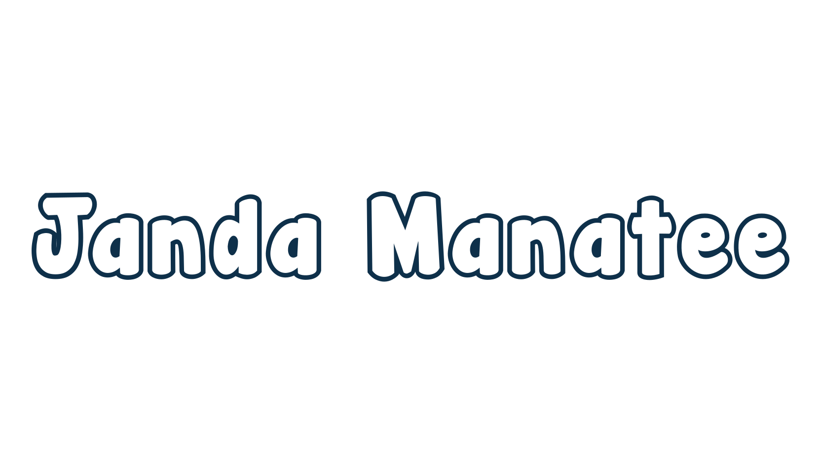 Janda Manatee, cartoon font preview