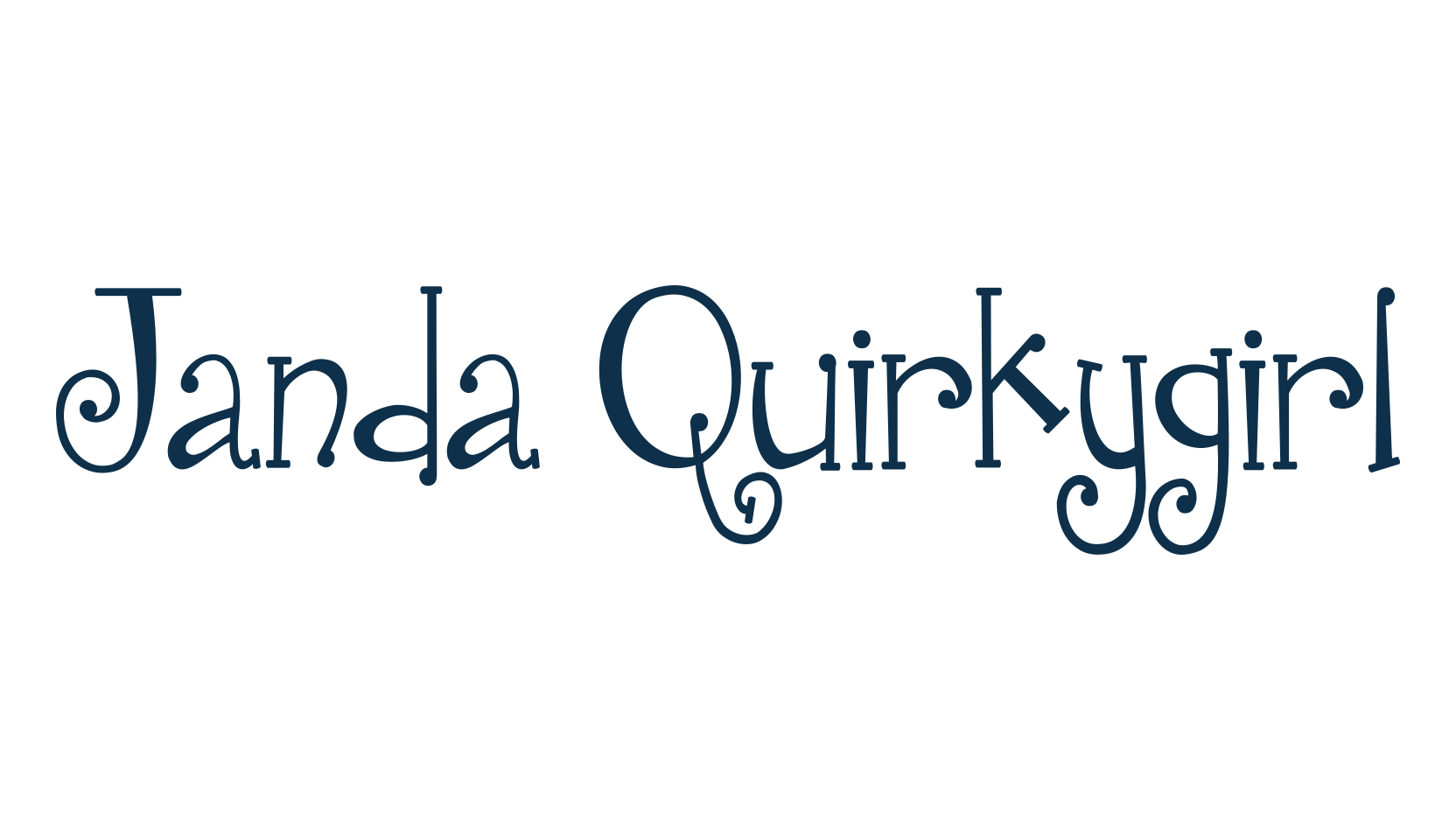 Janda Quirkygirl, curly font preview