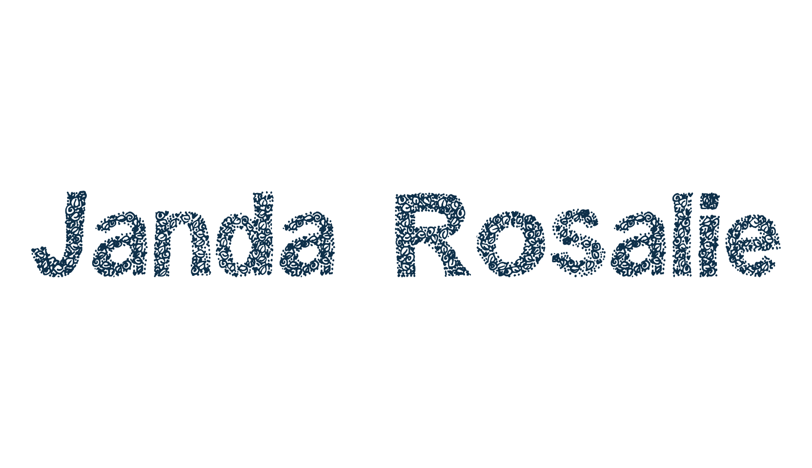 Janda Rosalie, fancy decorative font preview