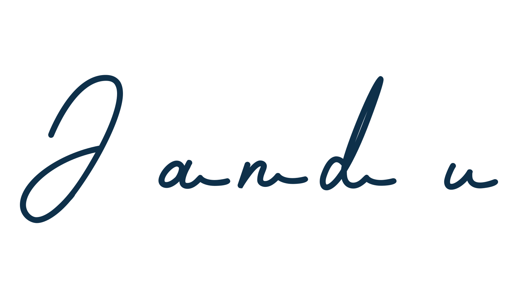 Jandu, handwriting font preview