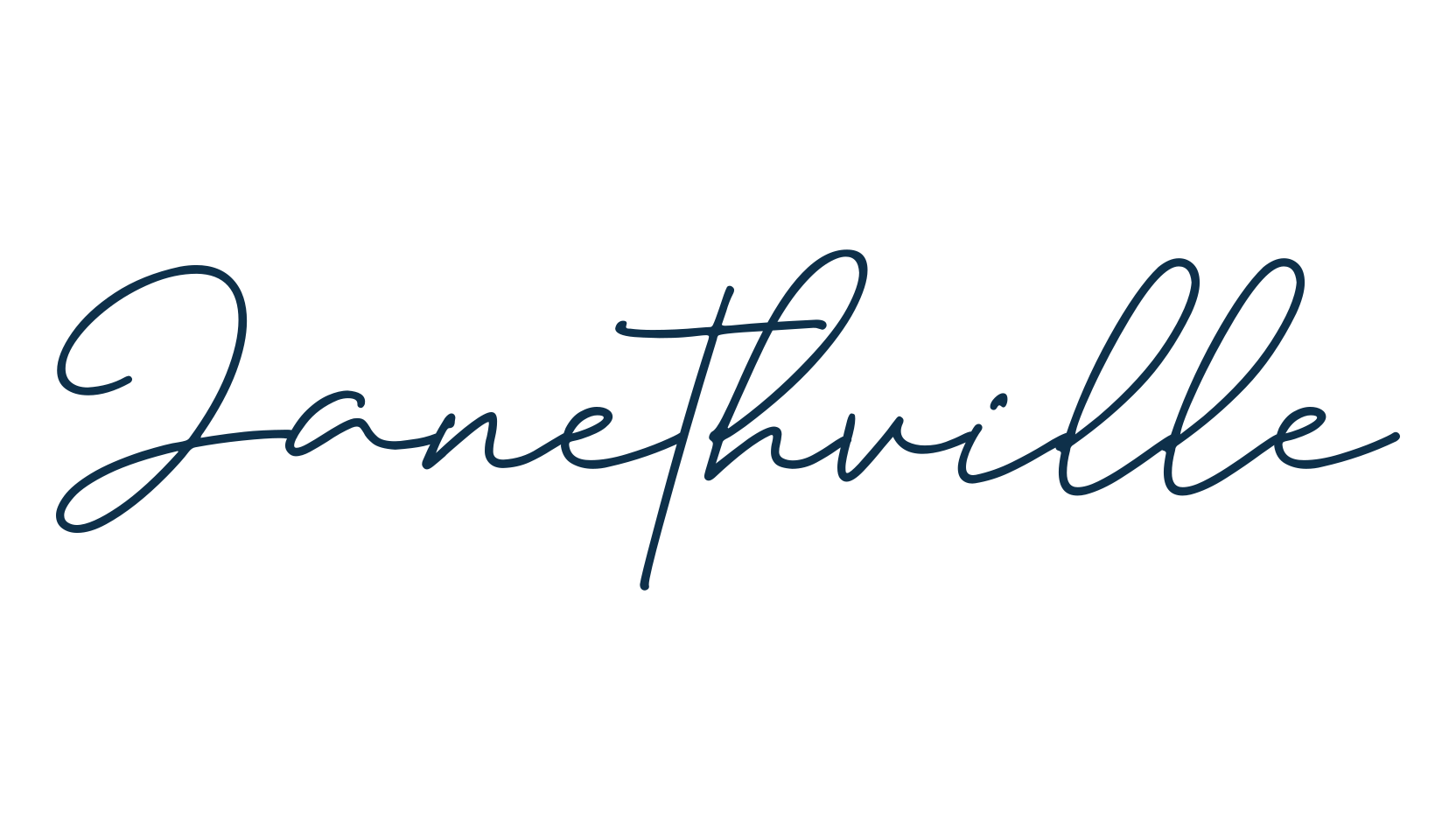 Janethville, handwriting font preview