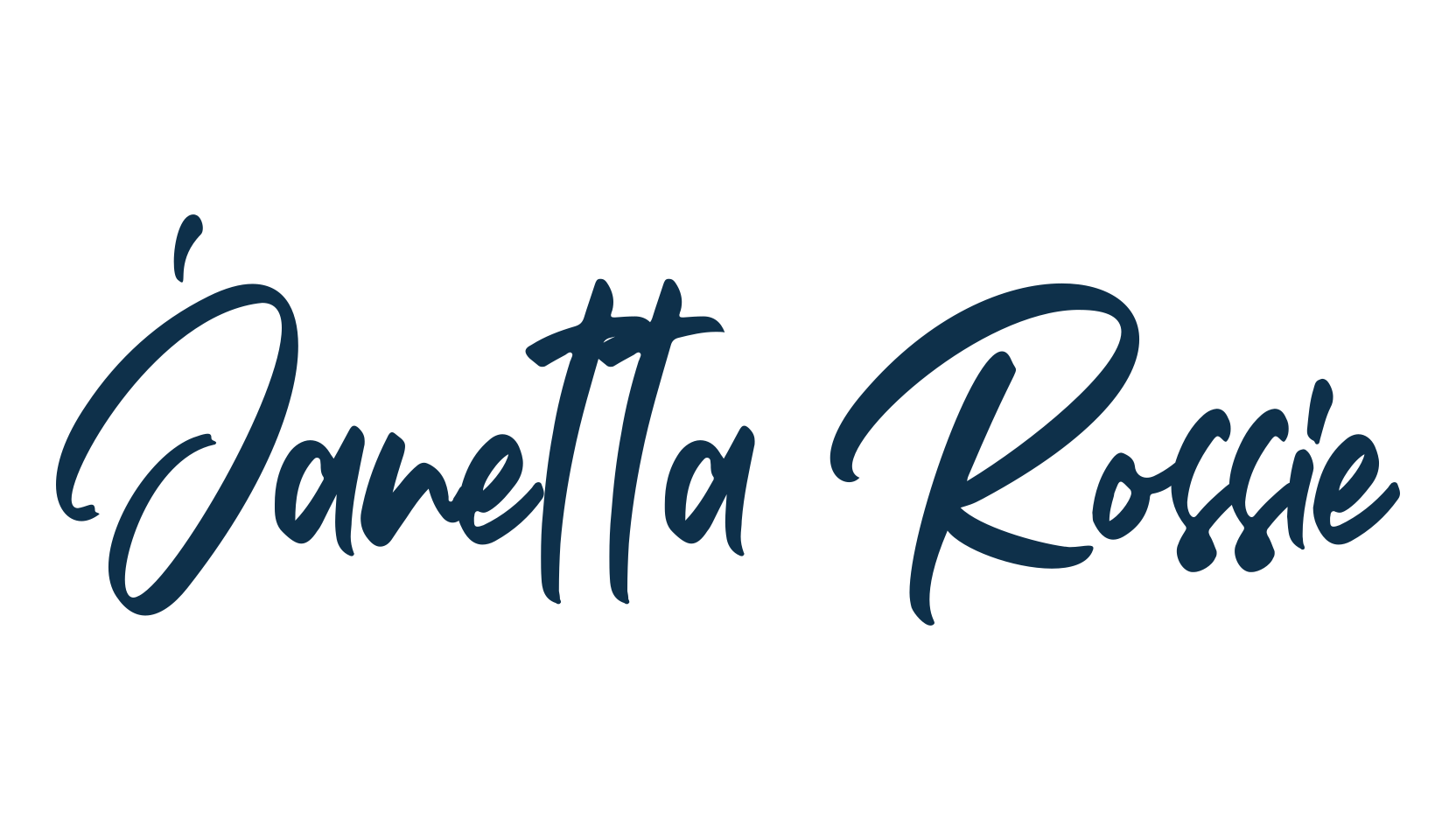 Janetta Rossie, handwriting font preview