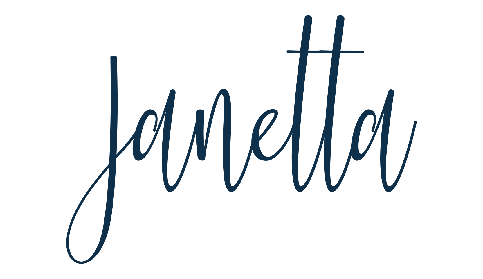 Janetta, handwriting font preview