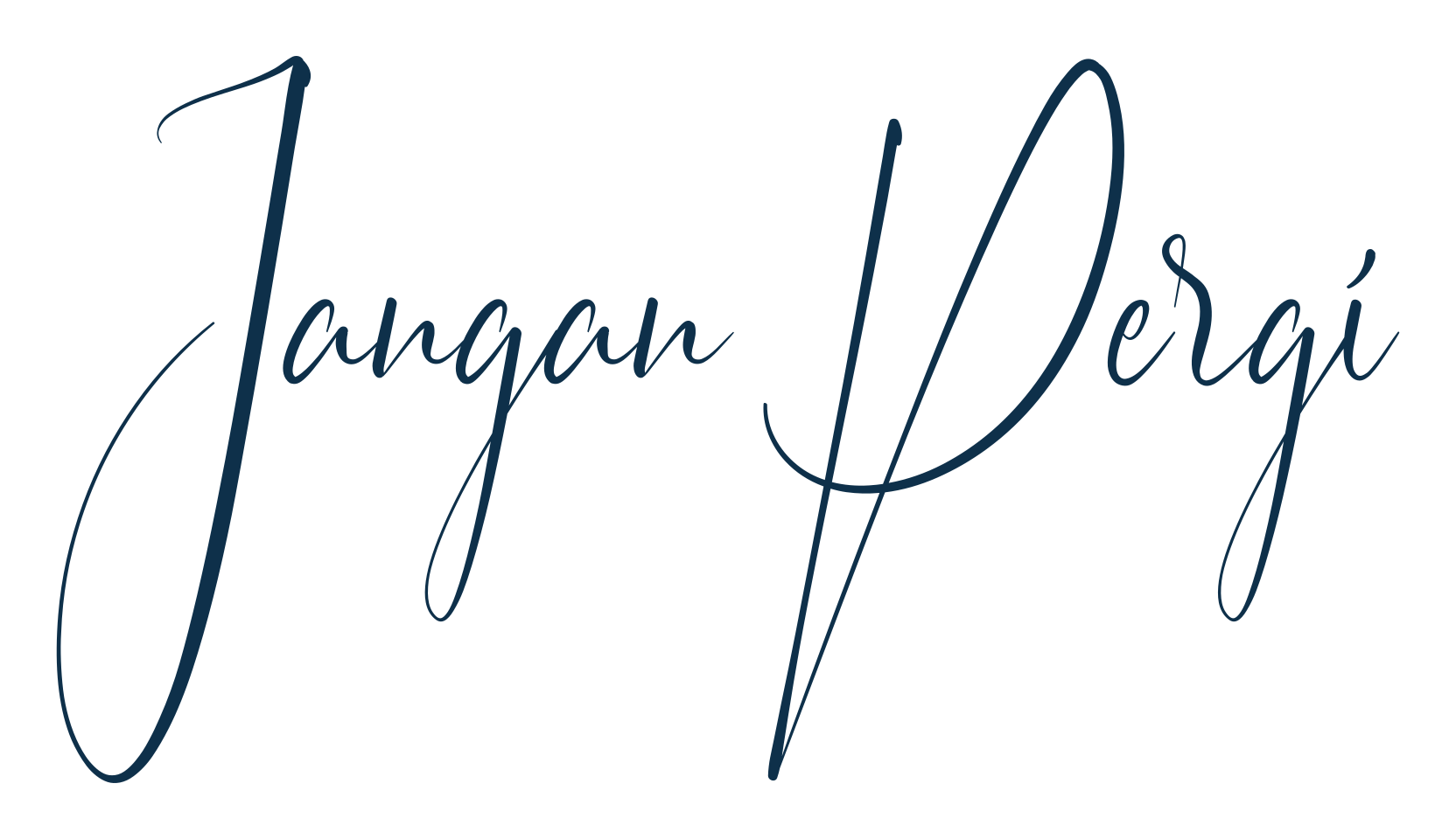Jangan Pergi, handwriting font preview