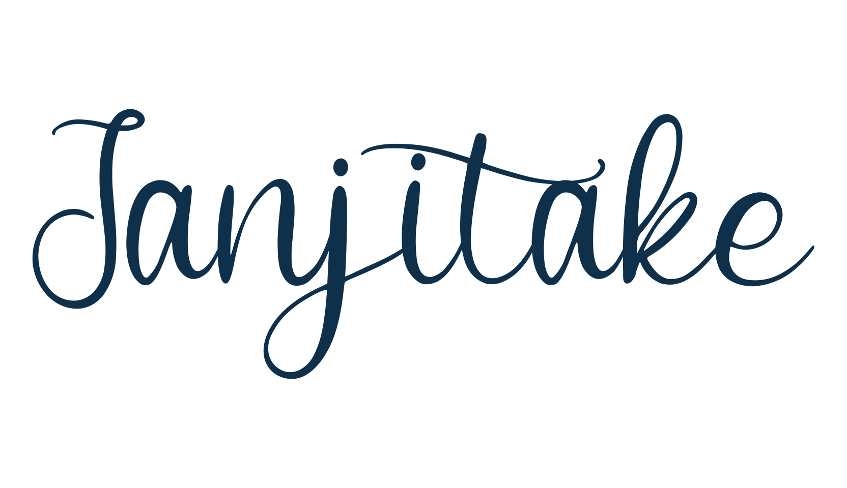 Janjitake, script calligraphy fancy decorative font preview