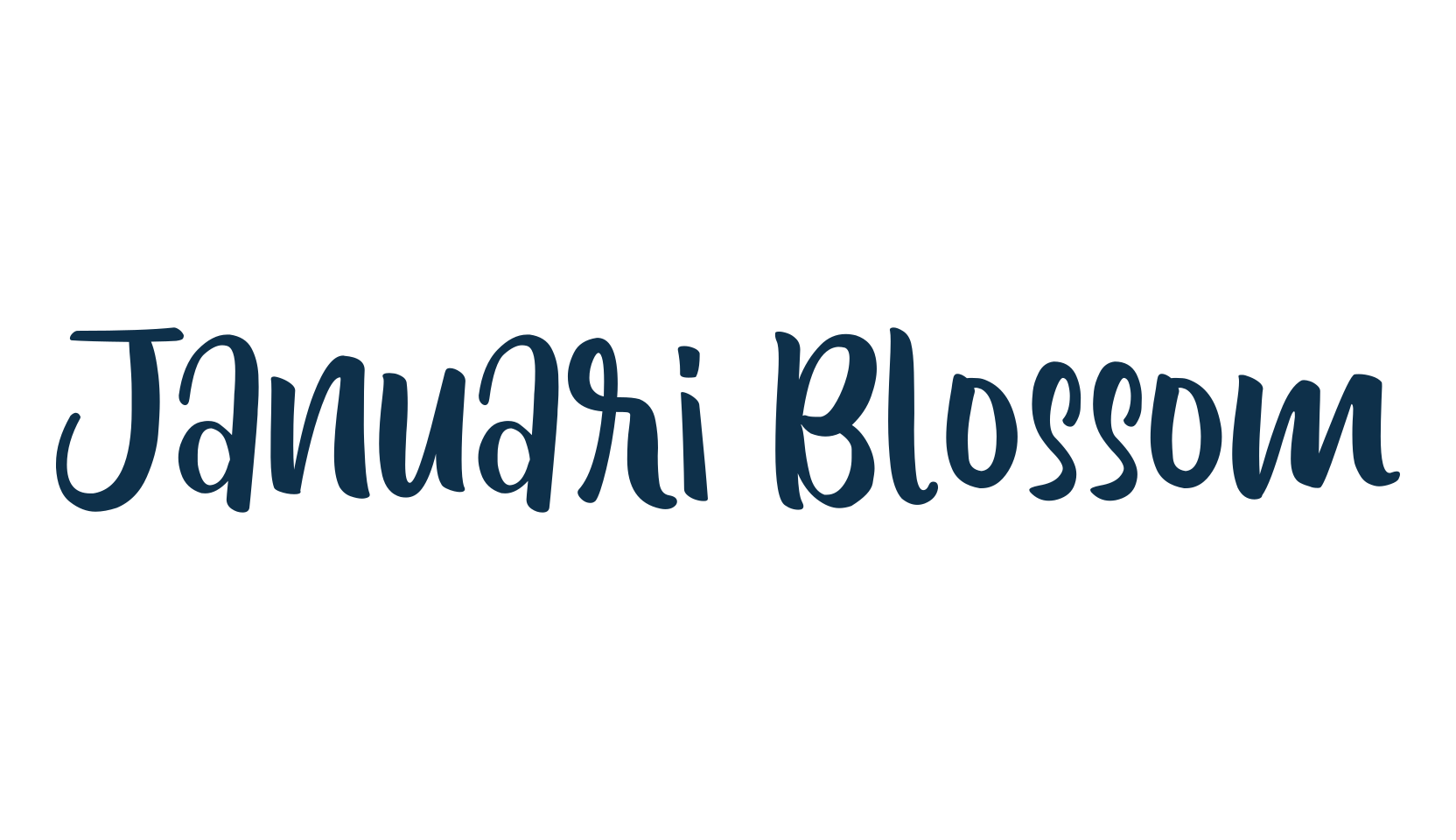 Januari Blossom, fancy cartoon decorative font preview