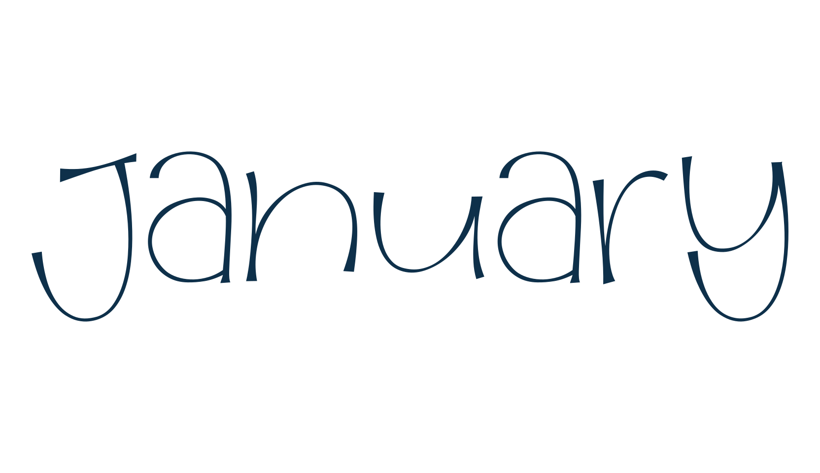 January, various font preview
