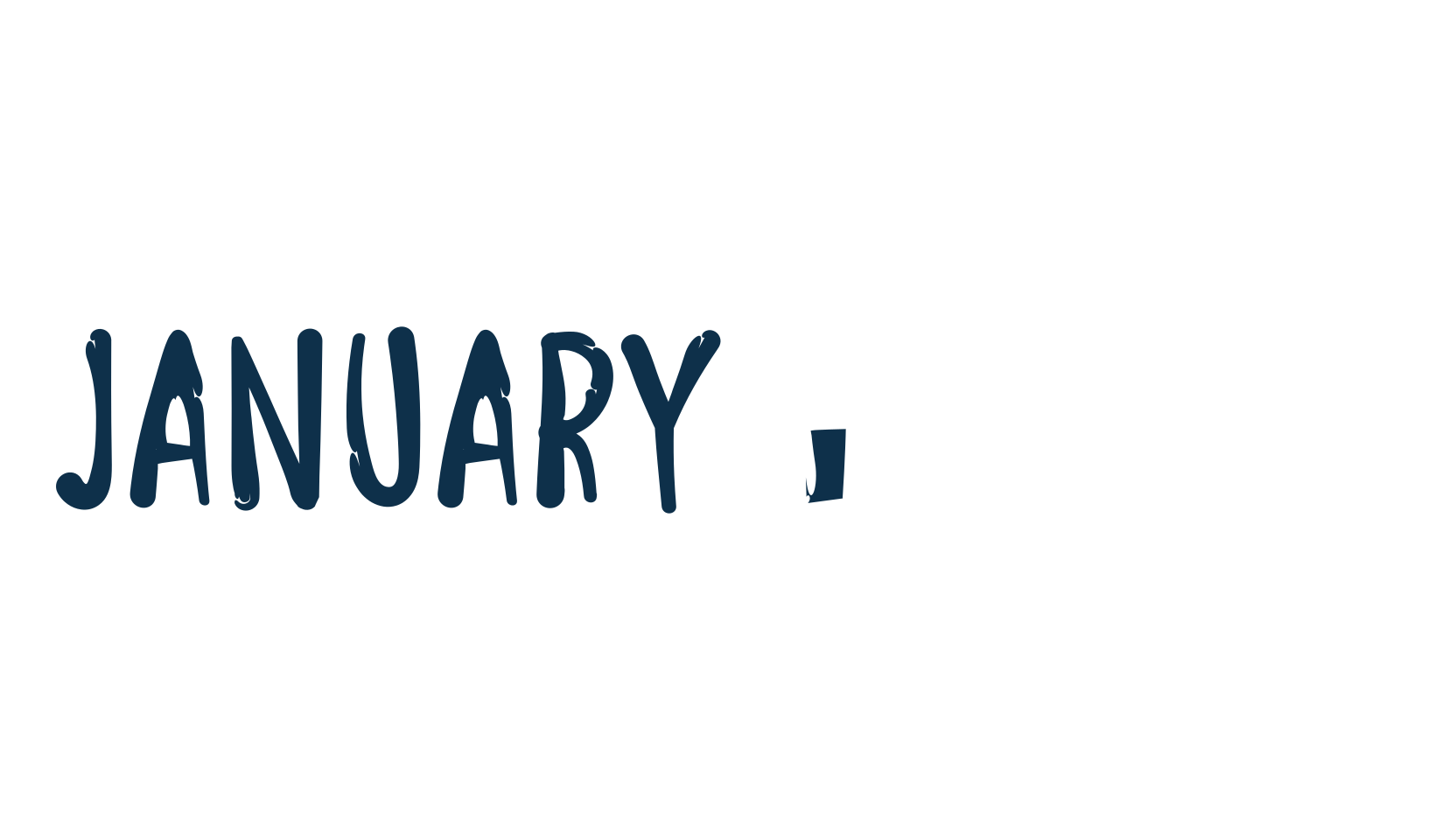 January Holiday, fancy various decorative font preview