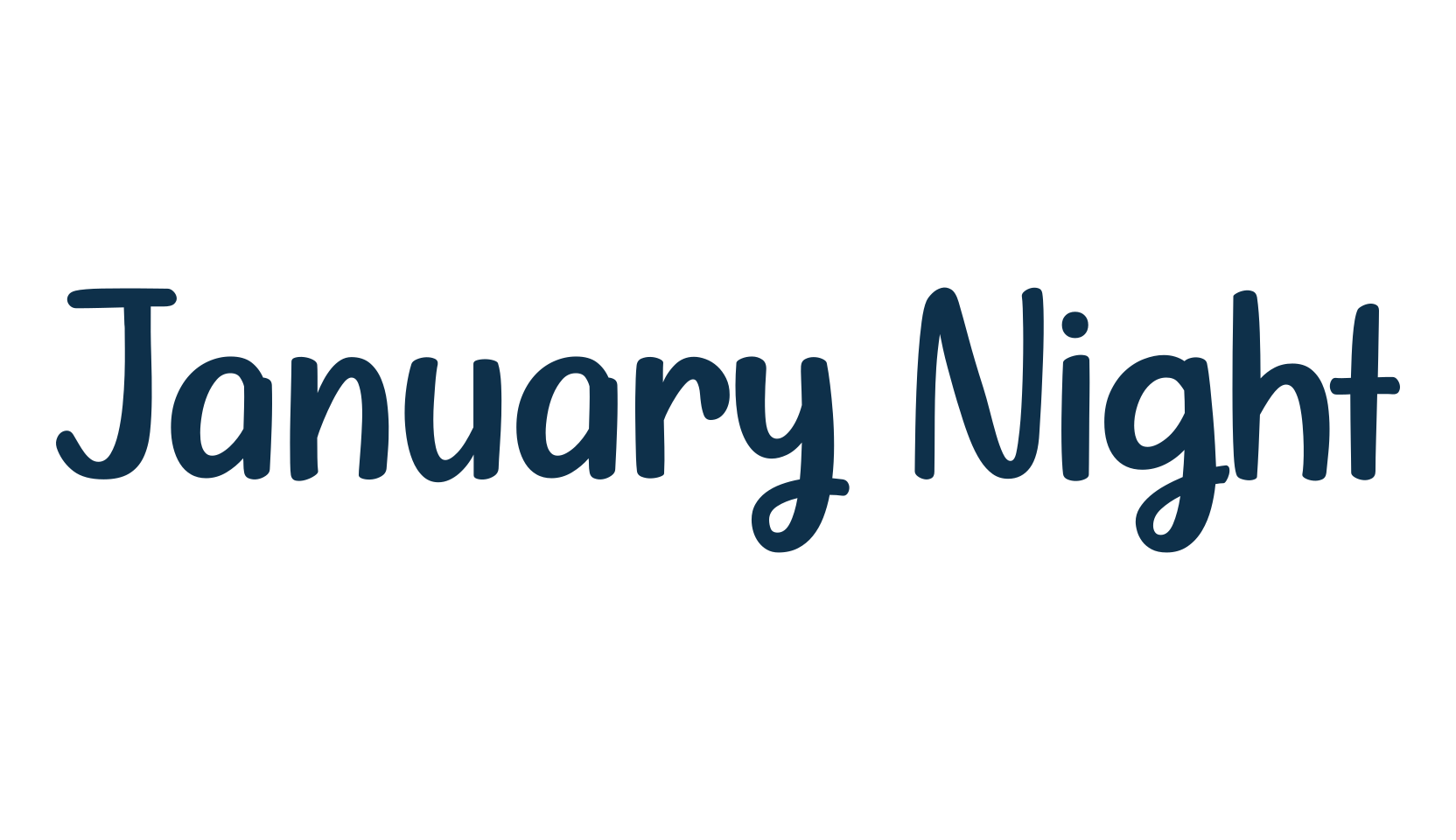 January Night, script handwritten fancy decorative calligraphy font preview