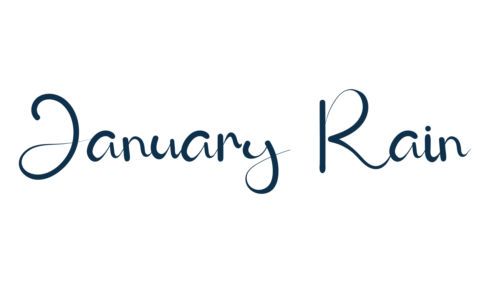 January Rain, fancy decorative font preview