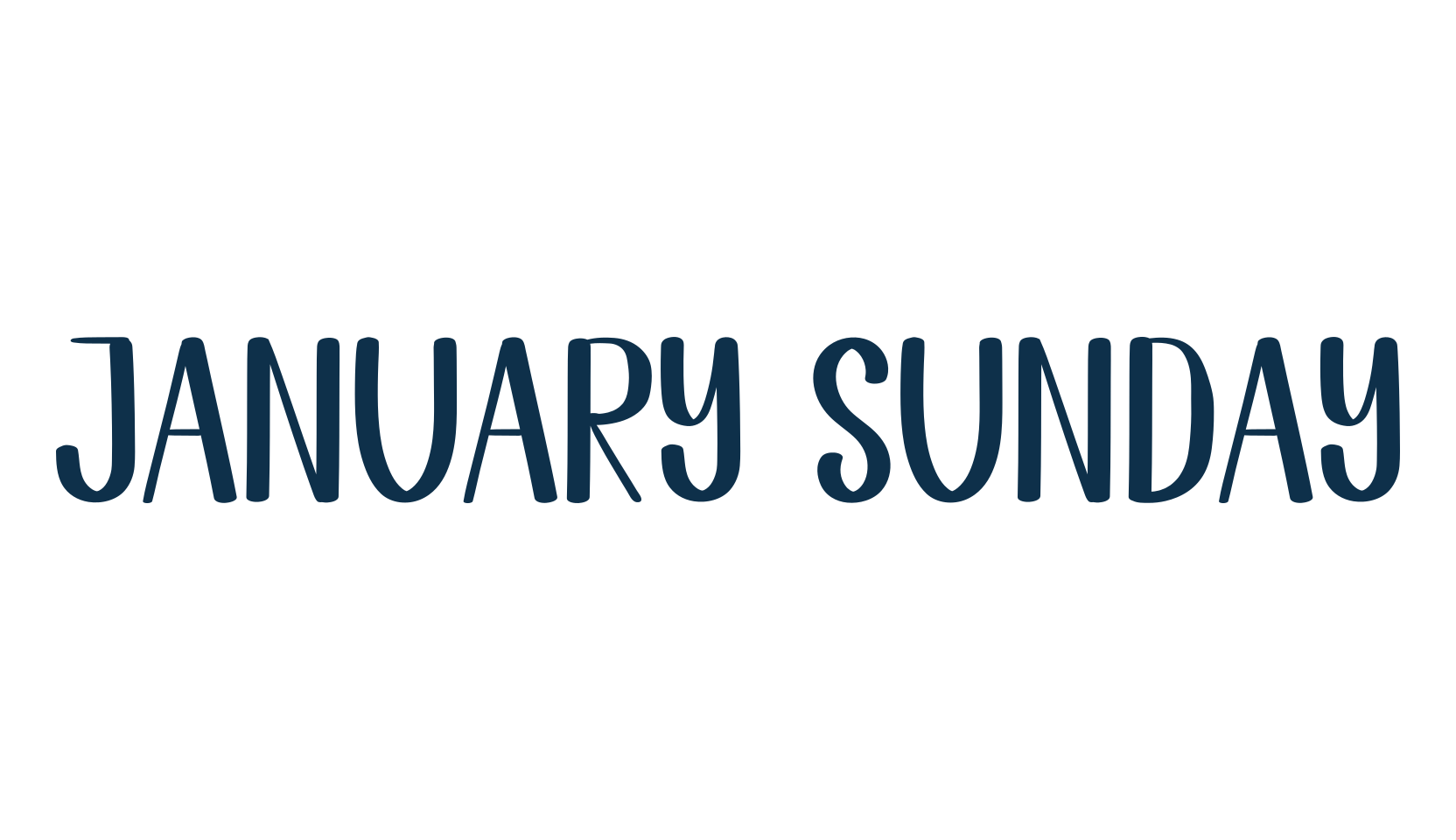 January Sunday, fancy decorative font preview