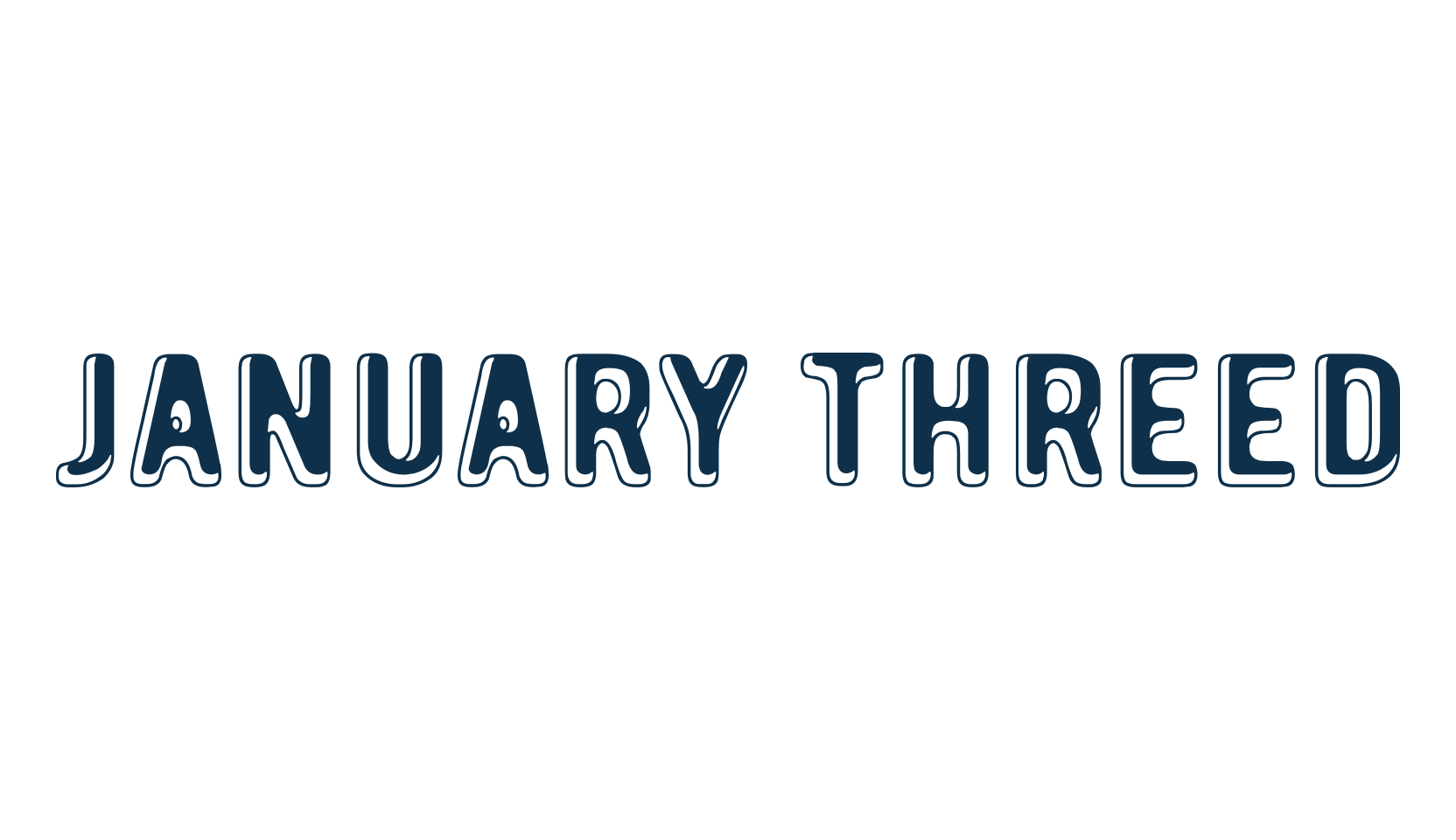 January Threed, various font preview