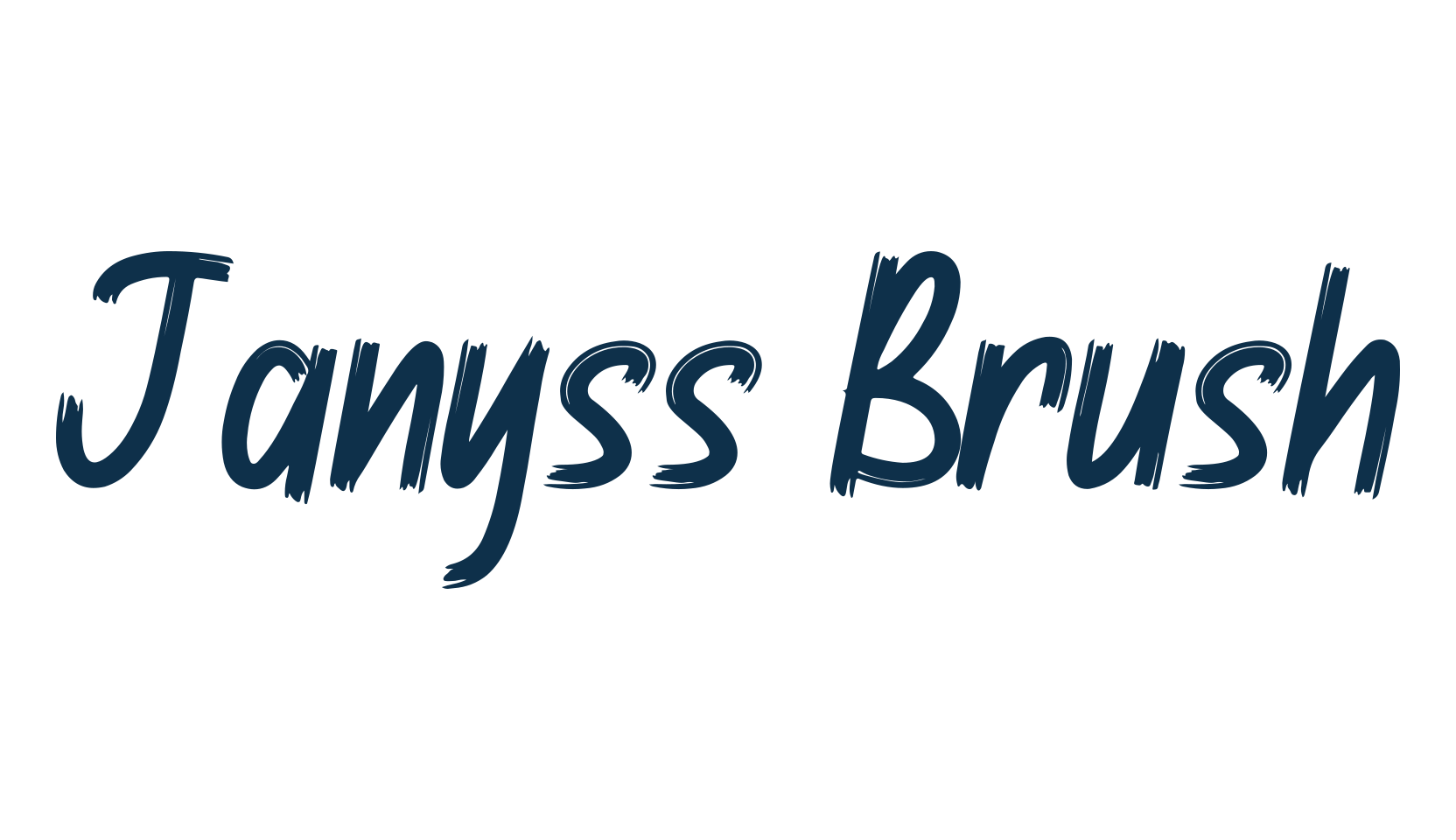 Janyss Brush, script brush fancy decorative calligraphy font preview