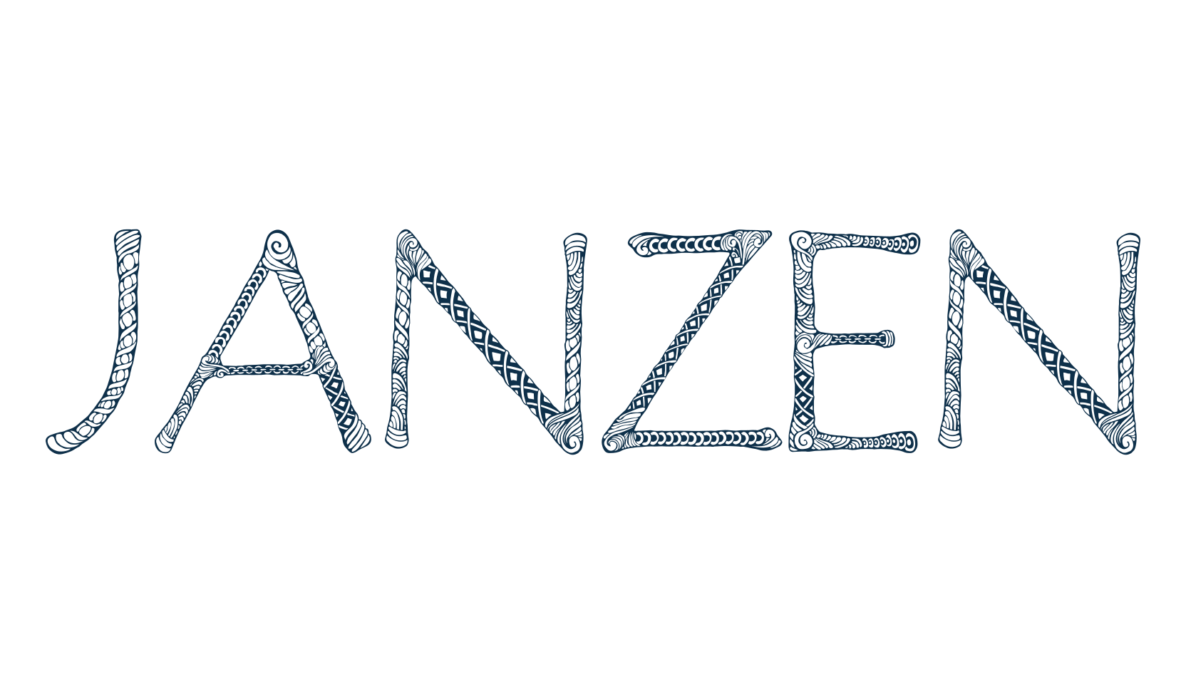 Janzen, fancy decorative font preview