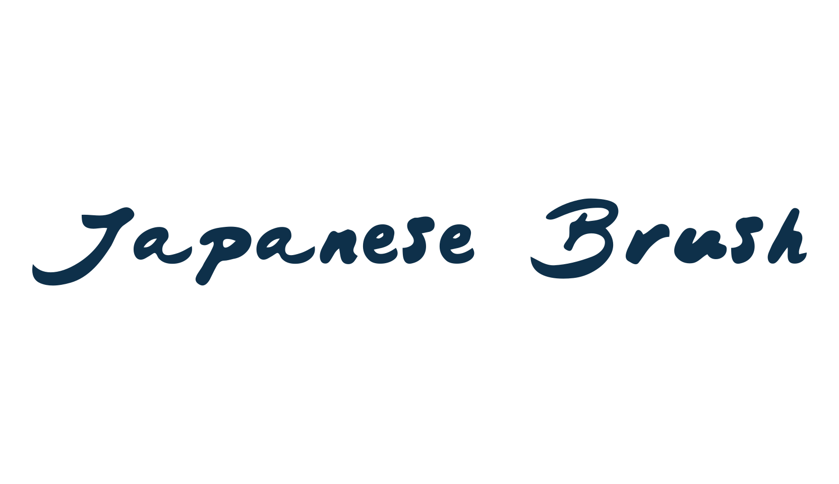 Japanese Brush, brush font preview