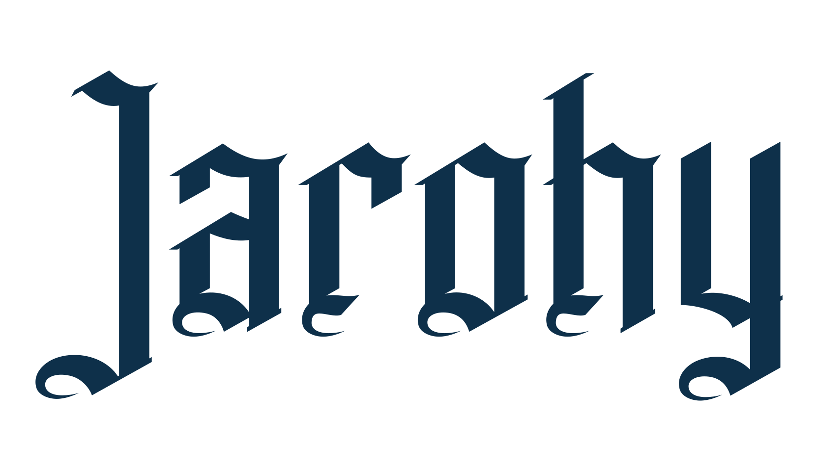 Jarohy, gothic modern font preview