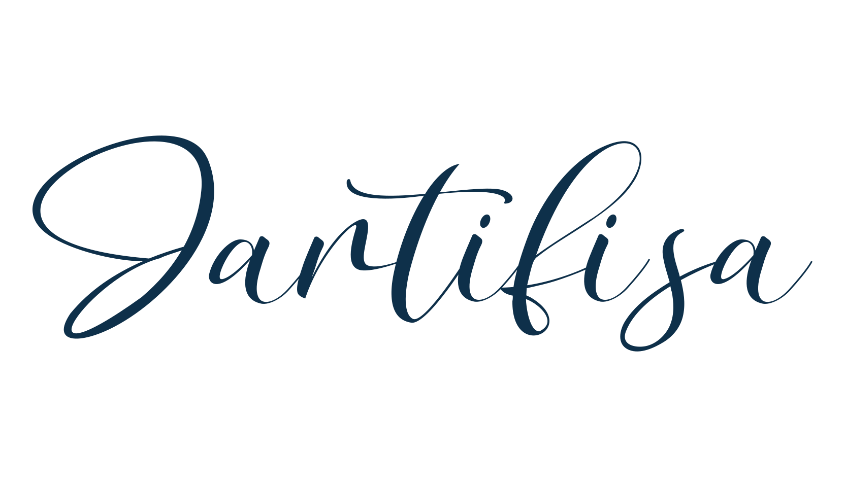 Jartifisa, script calligraphy fancy decorative font preview