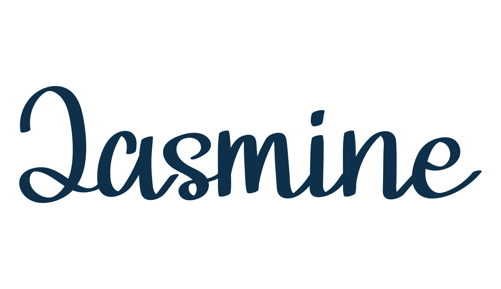 Jasmine, script handwritten fancy decorative calligraphy font preview