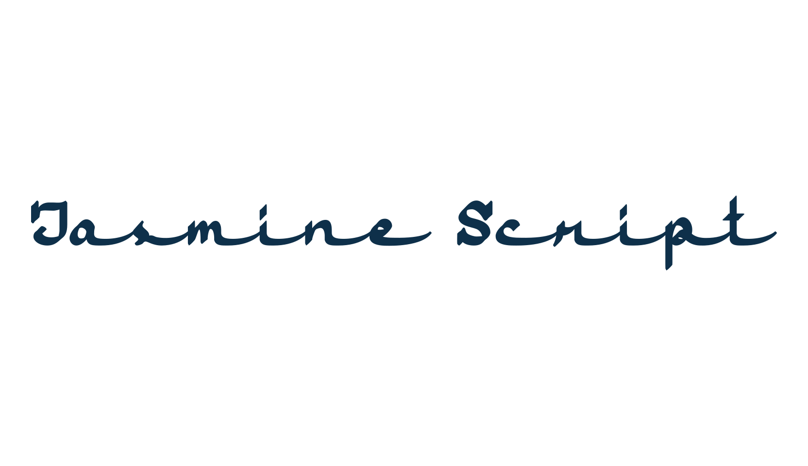 Jasmine Script, fancy various decorative script calligraphy font preview