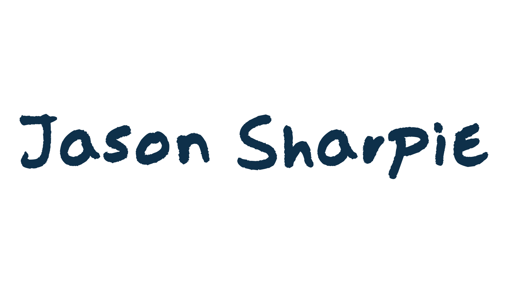 Jason Sharpie, handwriting font preview