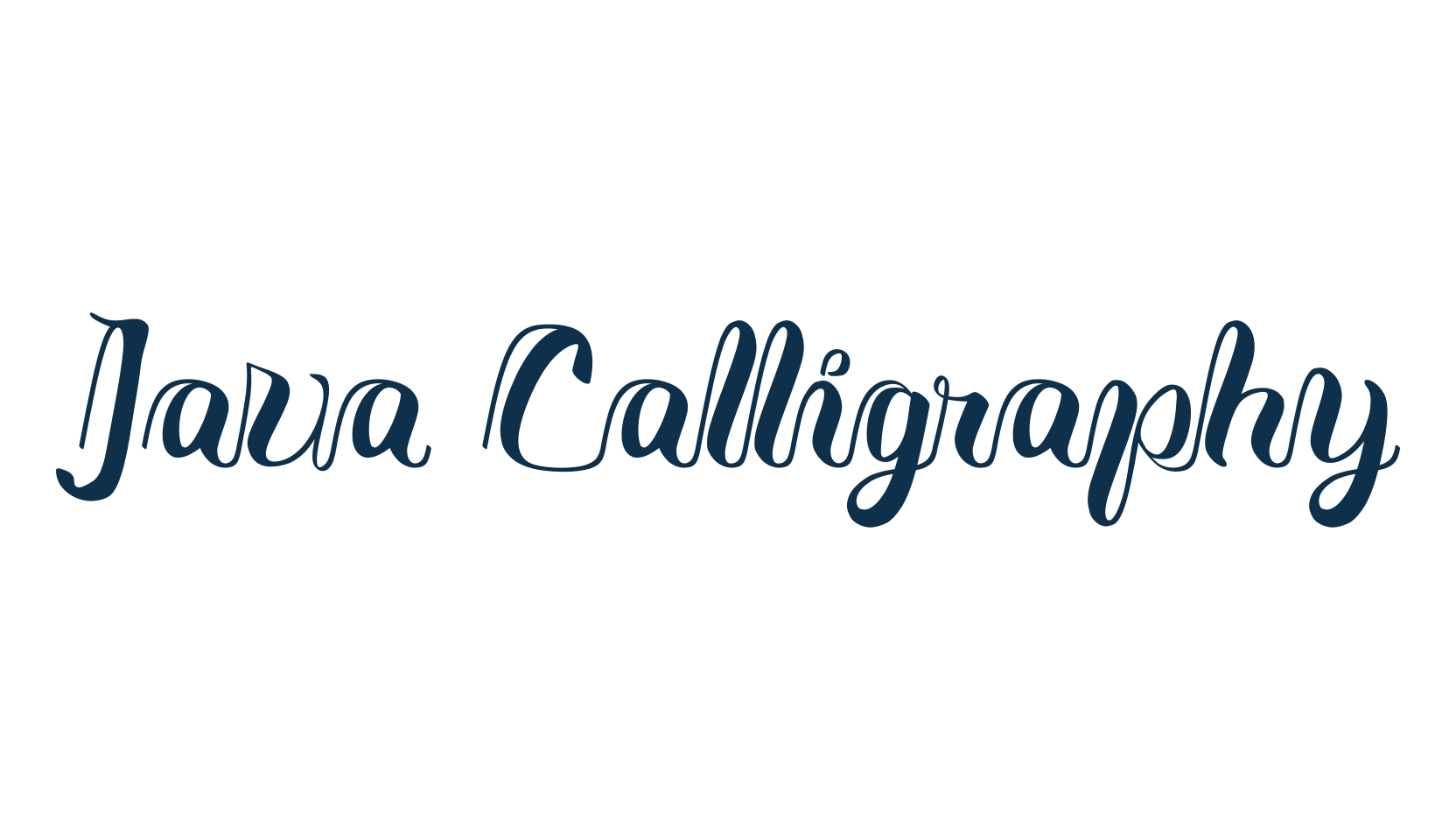 Java Calligraphy, various font preview