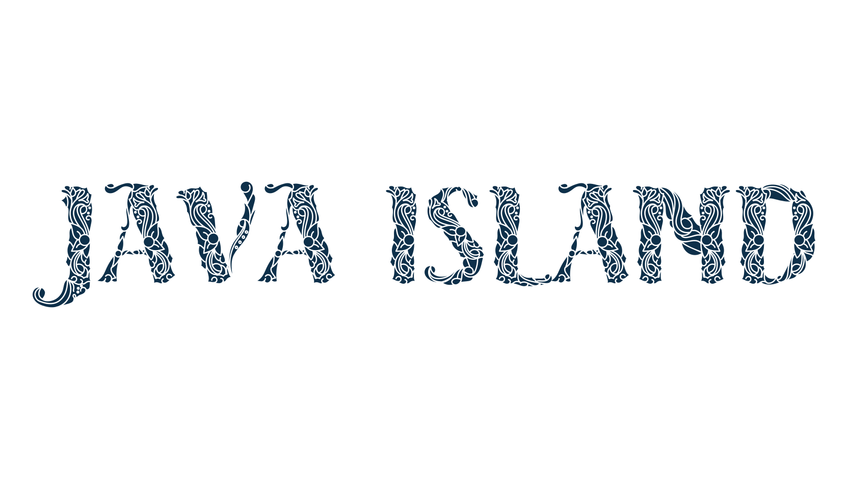 Java Island, decorative font preview