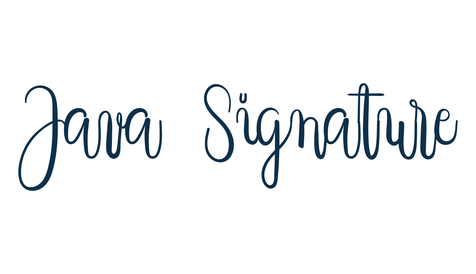 Java Signature, display market font preview