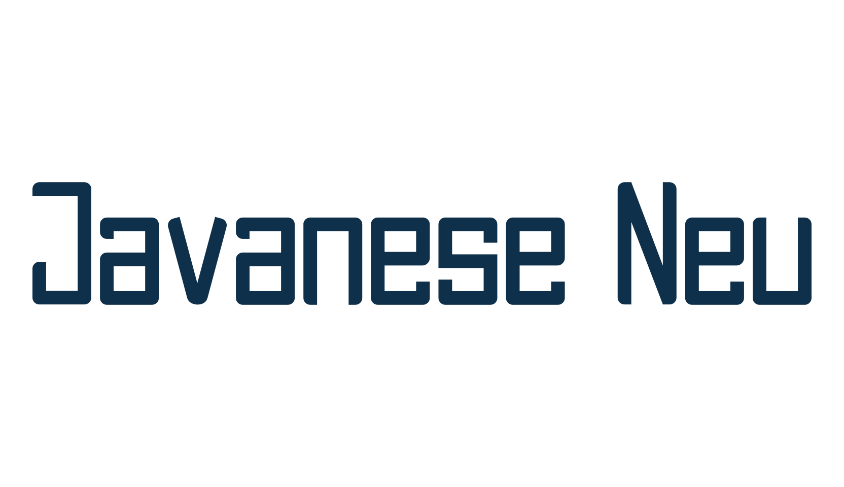 Javanese Neu, basic sans serif font preview