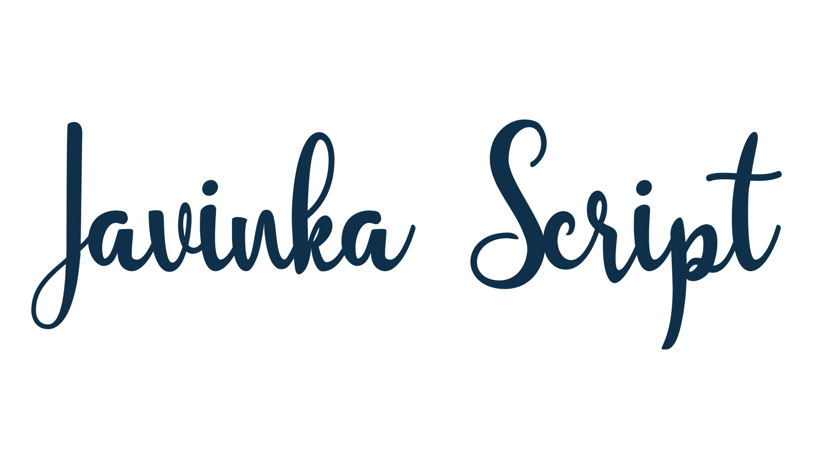 Javinka Script, various font preview