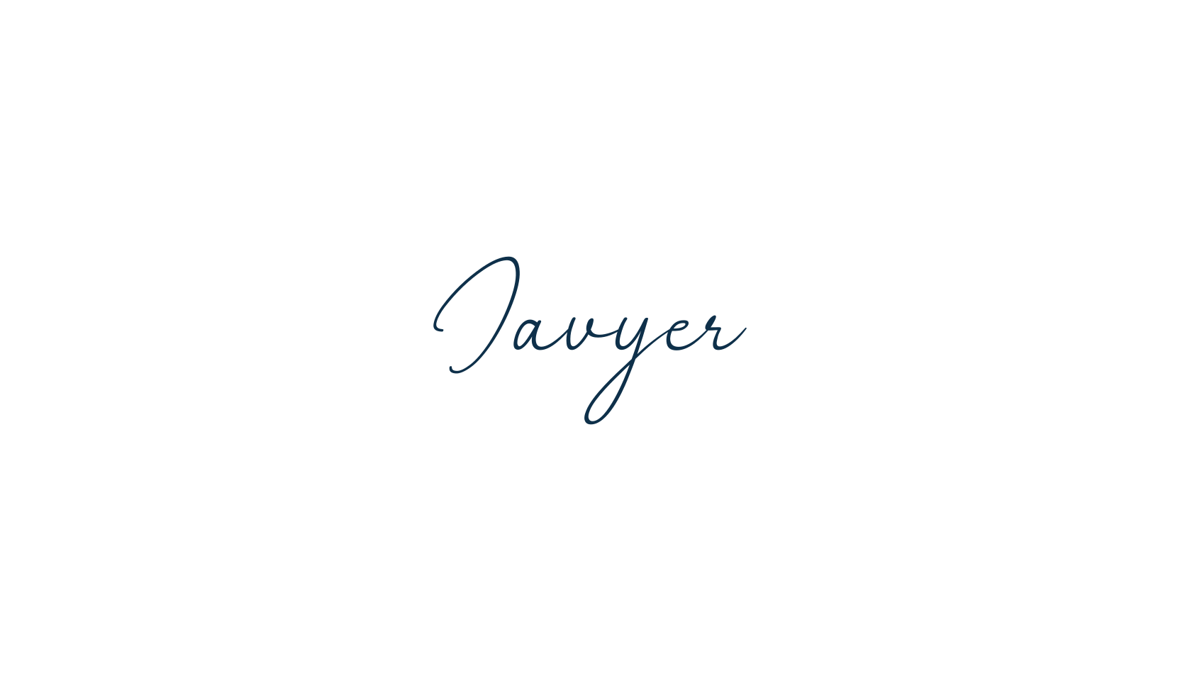 Javyer, handwriting font preview
