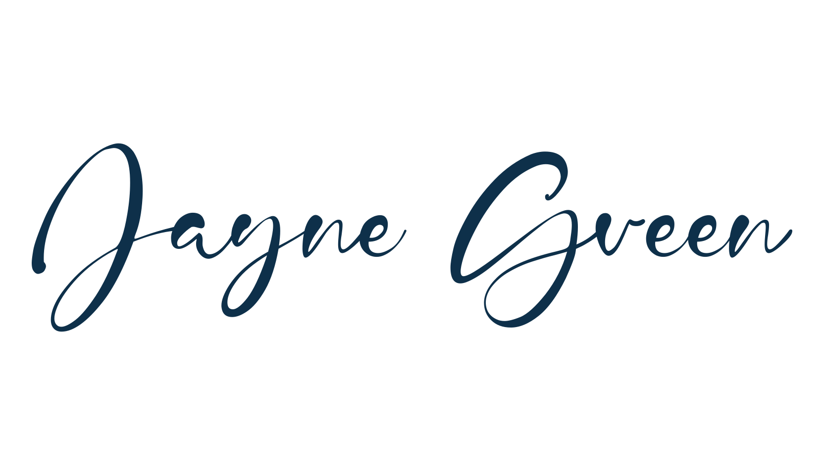 Jayne Green, handwriting font preview
