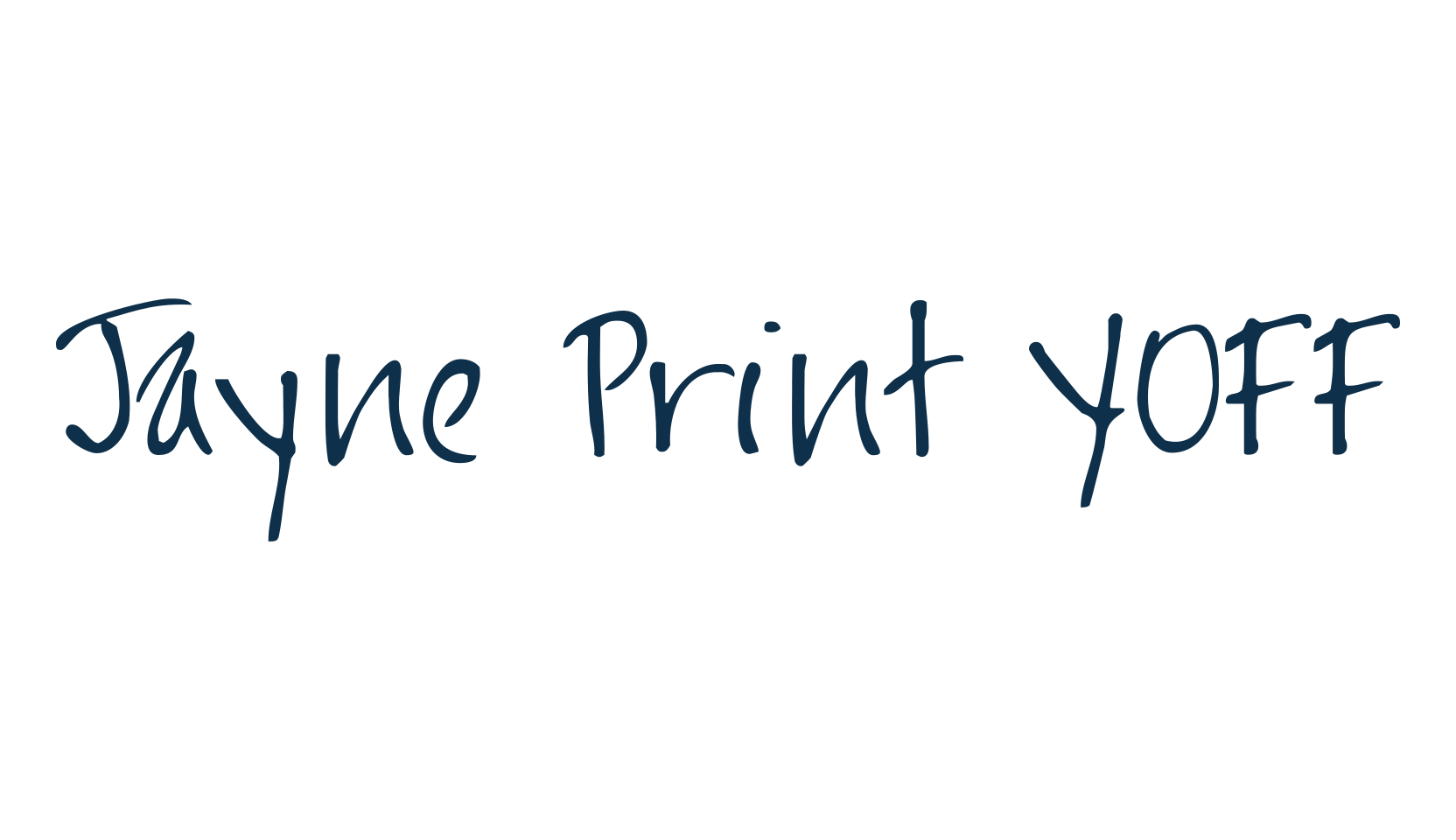 Jayne Print YOFF, script handwritten fancy decorative calligraphy font preview