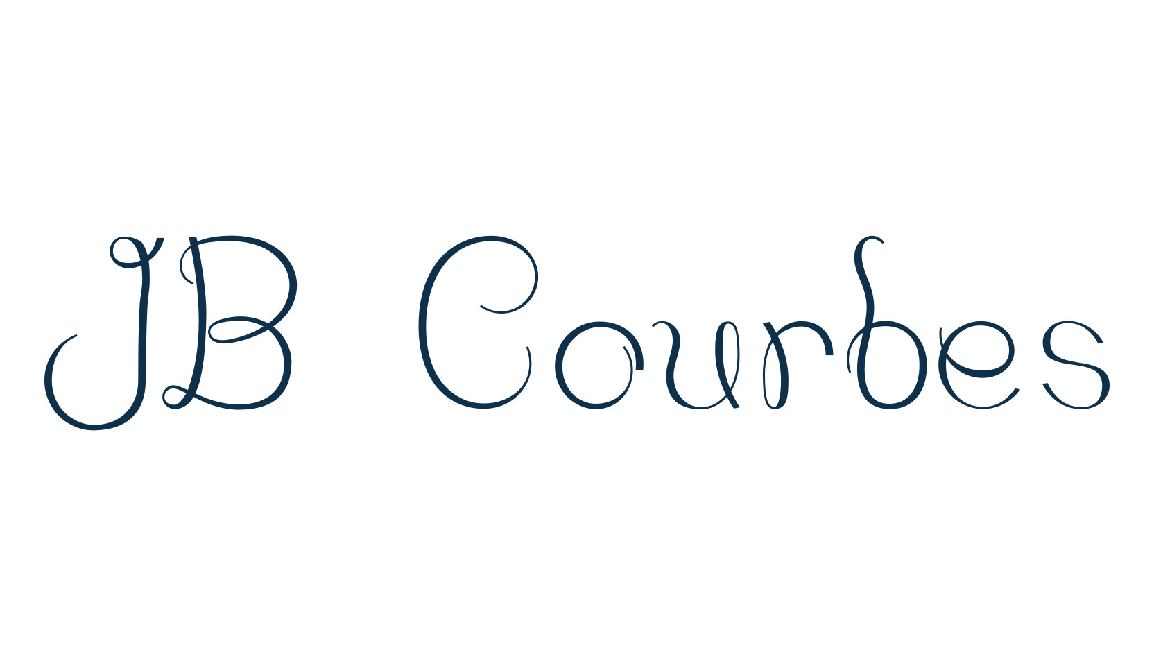 JB Courbes, fancy various decorative script calligraphy font preview