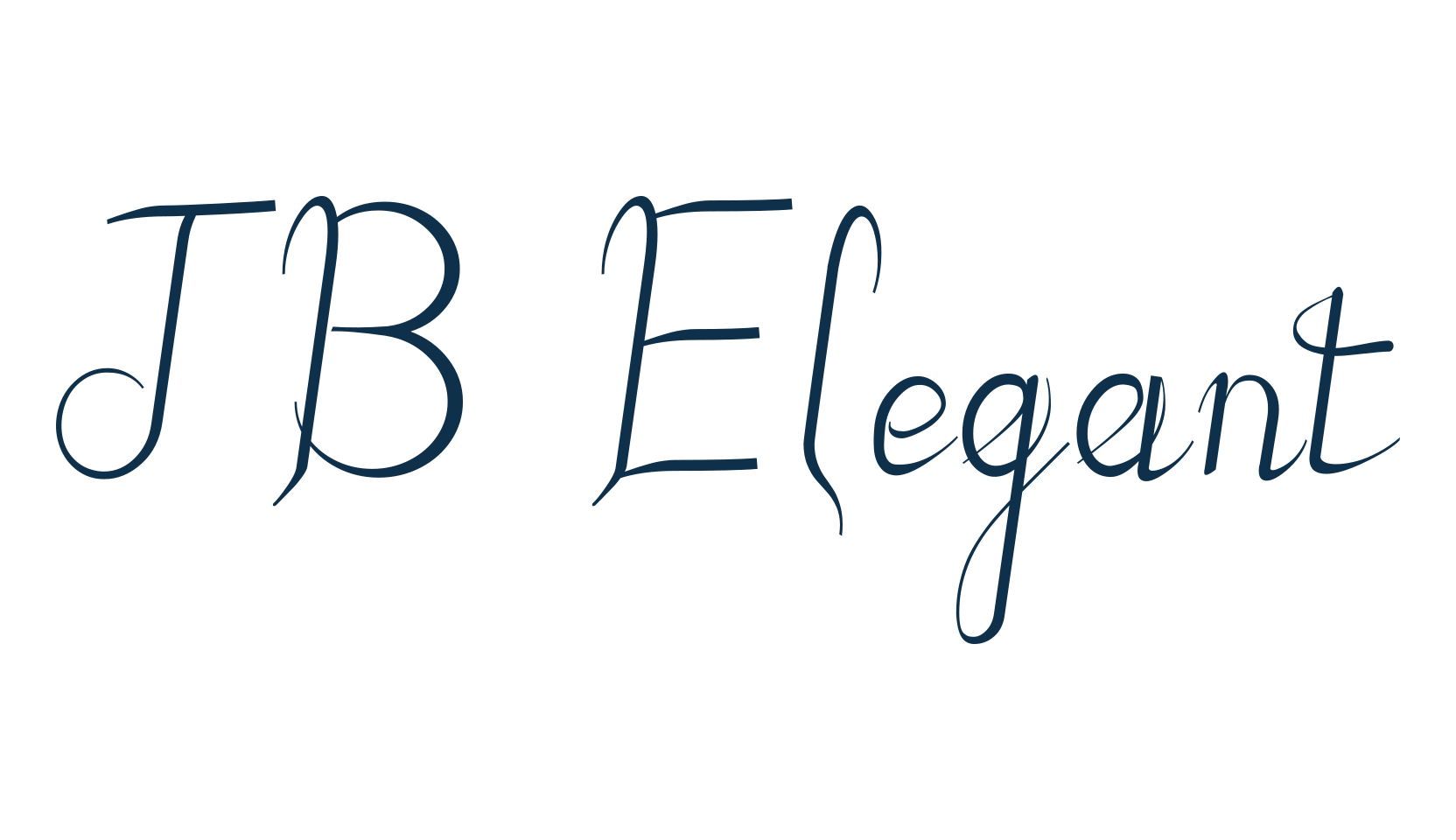 JB Elegant, script calligraphy fancy decorative font preview