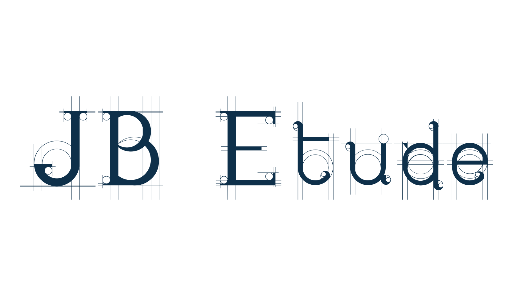 JB Etude, fancy grid decorative font preview