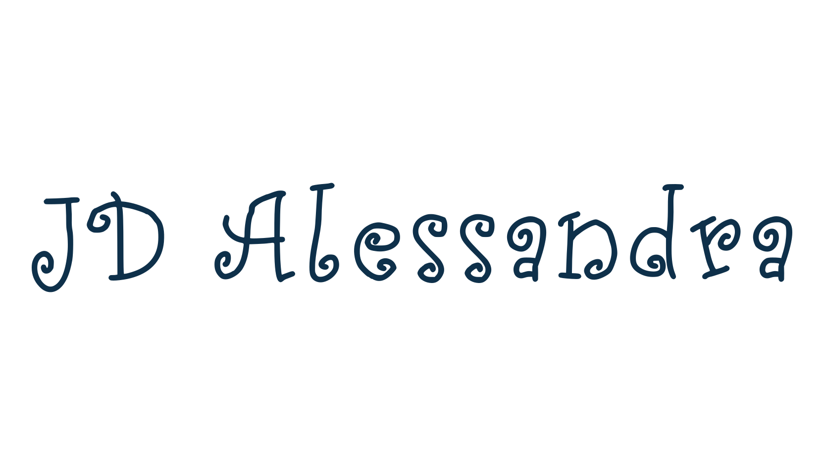 JD Alessandra, fancy curly decorative font preview