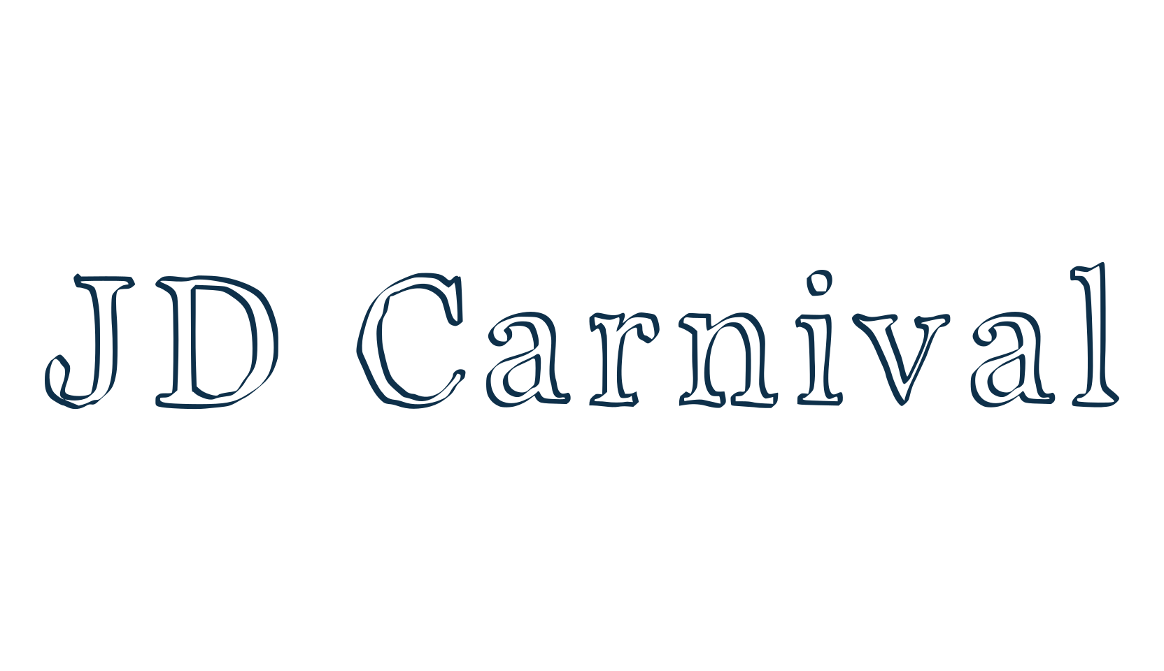 JD Carnival, eroded font preview