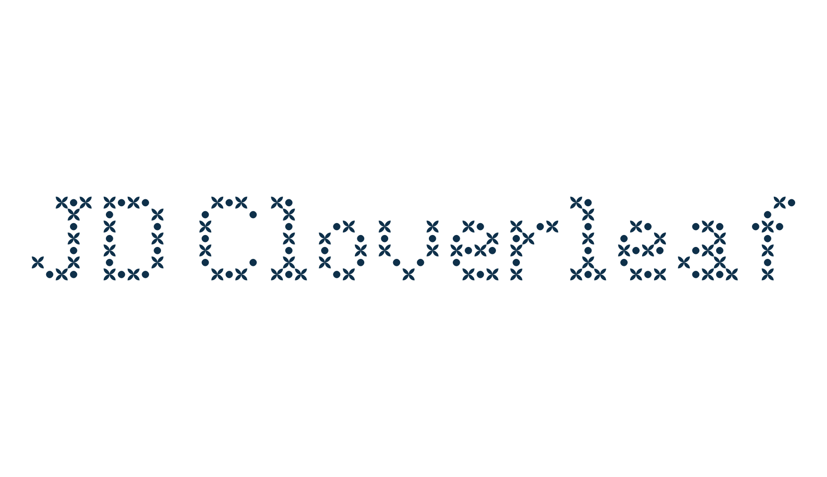 JD Cloverleaf, decorative font preview