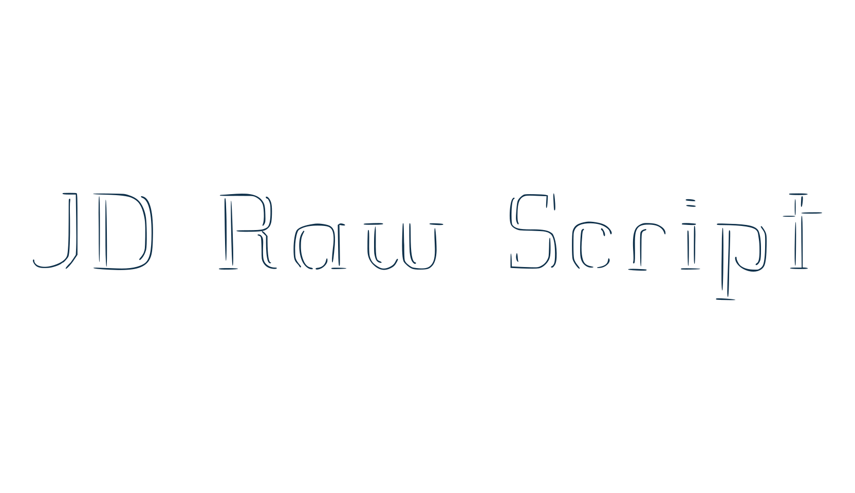 JD Raw Script, fancy various decorative font preview