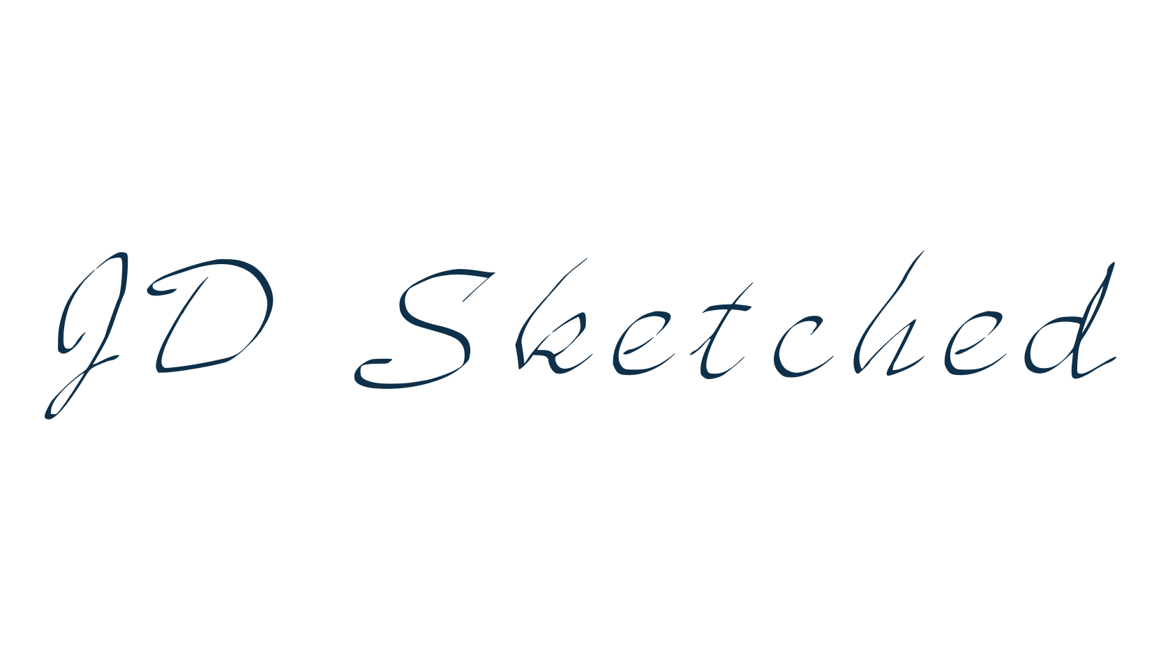 JD Sketched, script handwritten fancy decorative calligraphy font preview