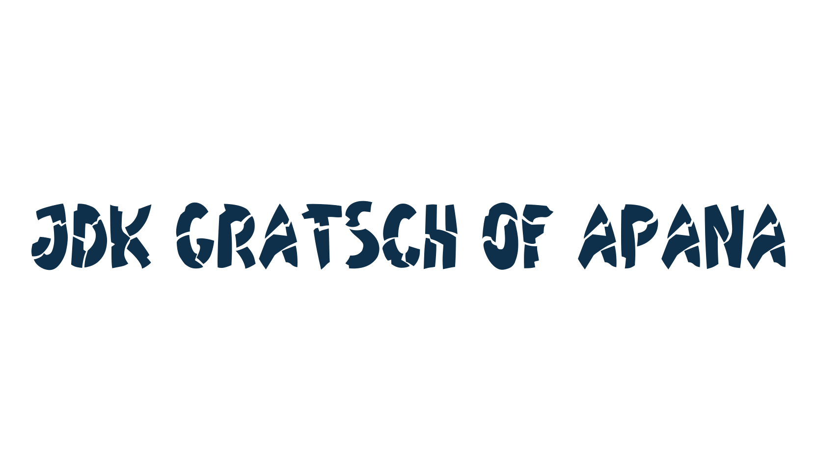 JDK Gratsch of Apana, destroy font preview