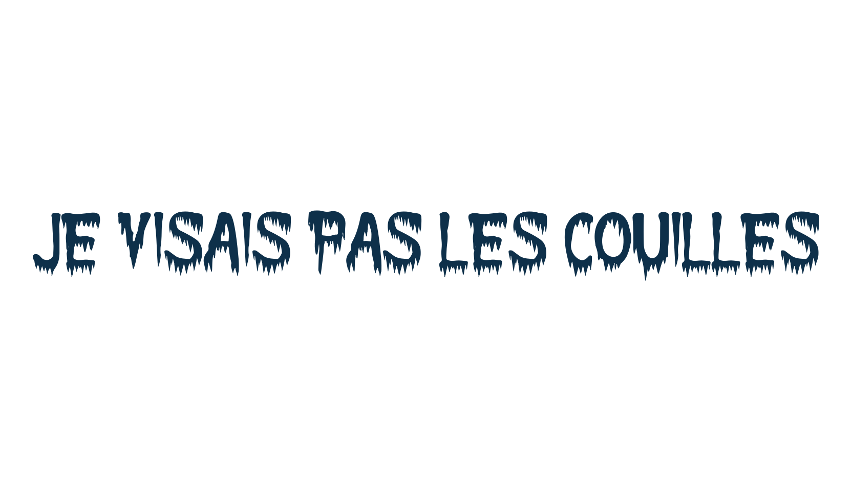 Je Visais Pas Les Couilles, holiday halloween fancy decorative horror font preview