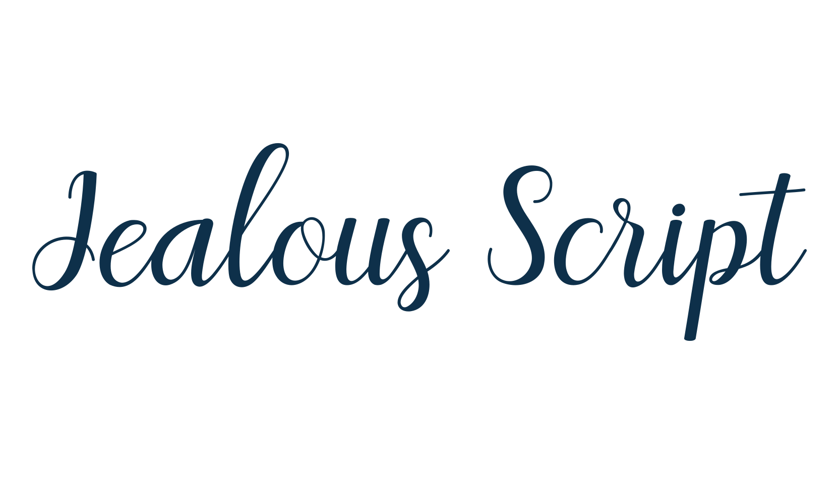 Jealous Script, calligraphy font preview