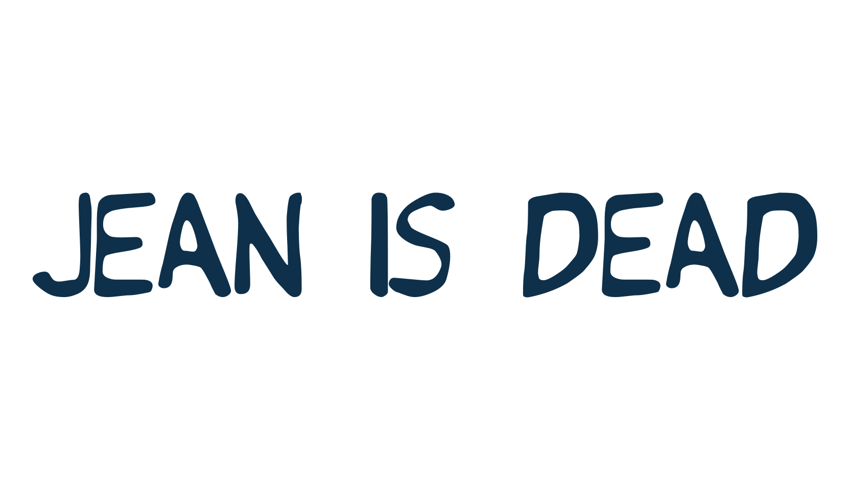 Jean is Dead, fancy cartoon decorative comic font preview
