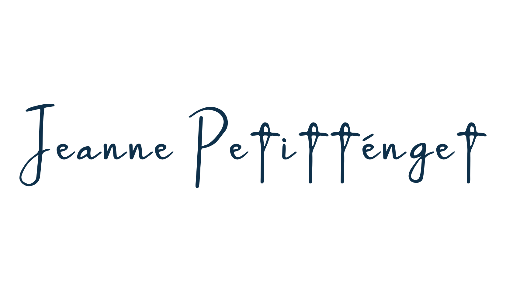 Jeanne Petitténget, handwriting font preview