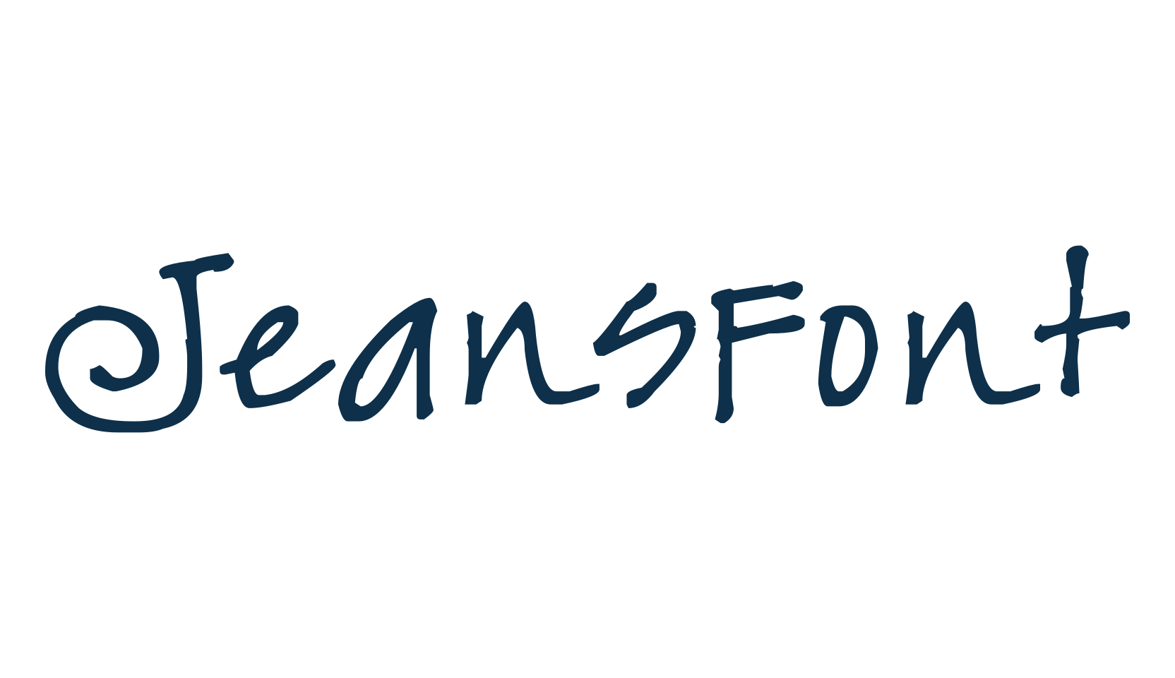 JeansFont, script handwritten fancy decorative calligraphy font preview