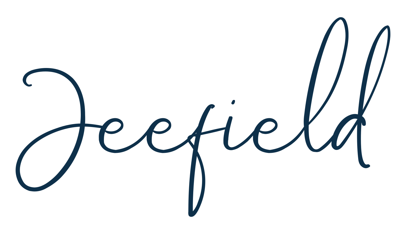 Jeefield, script handwritten fancy decorative calligraphy font preview